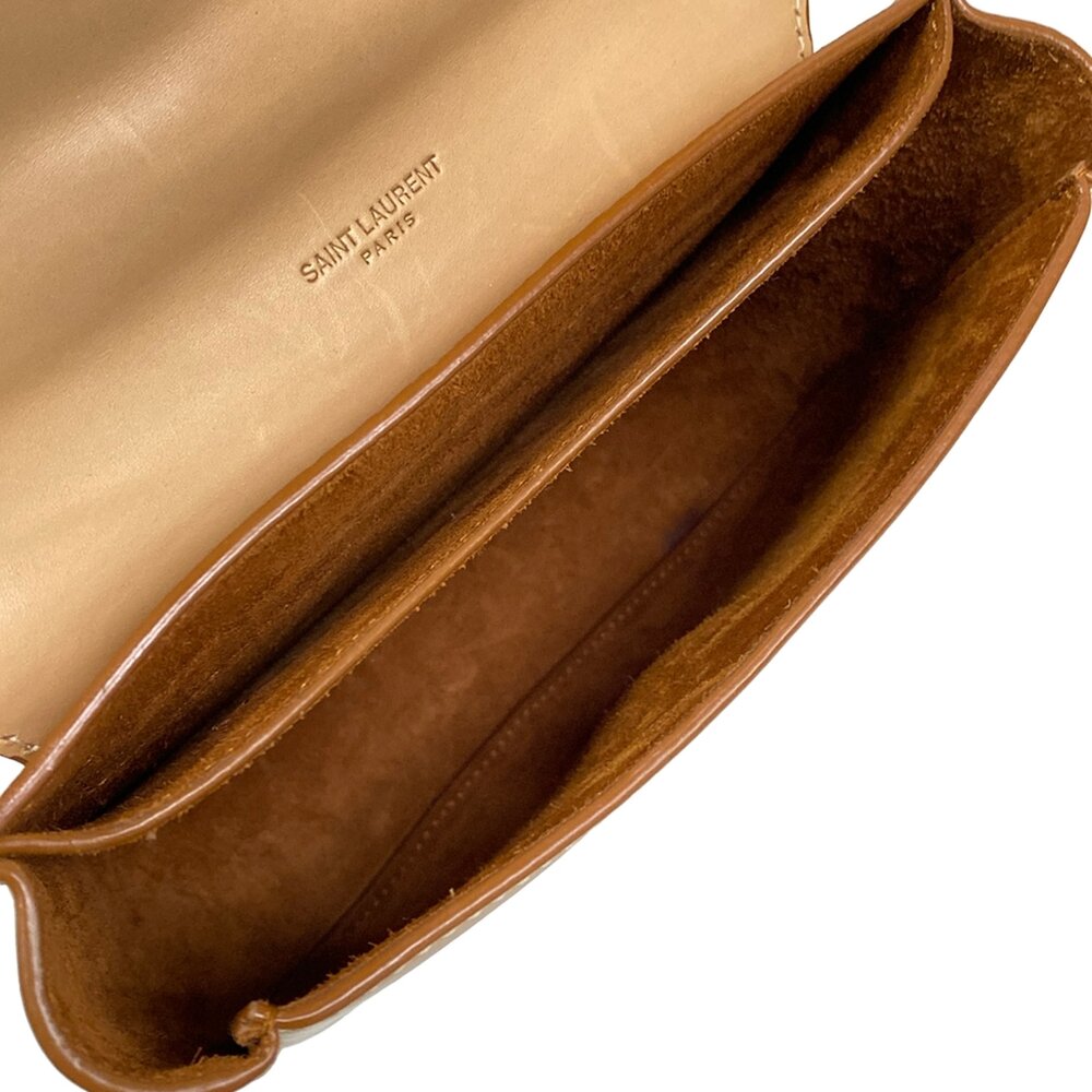 Saint Laurent PARIS Kaia Small Satchel Shoulder Bag 619740 Cream Light Brown - Picture 7 of 15